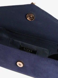 Navy Floral Trim - Lipsy Clutch Bag