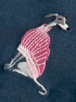 Navy Whippet - Tricot pyjama met korte mouwen