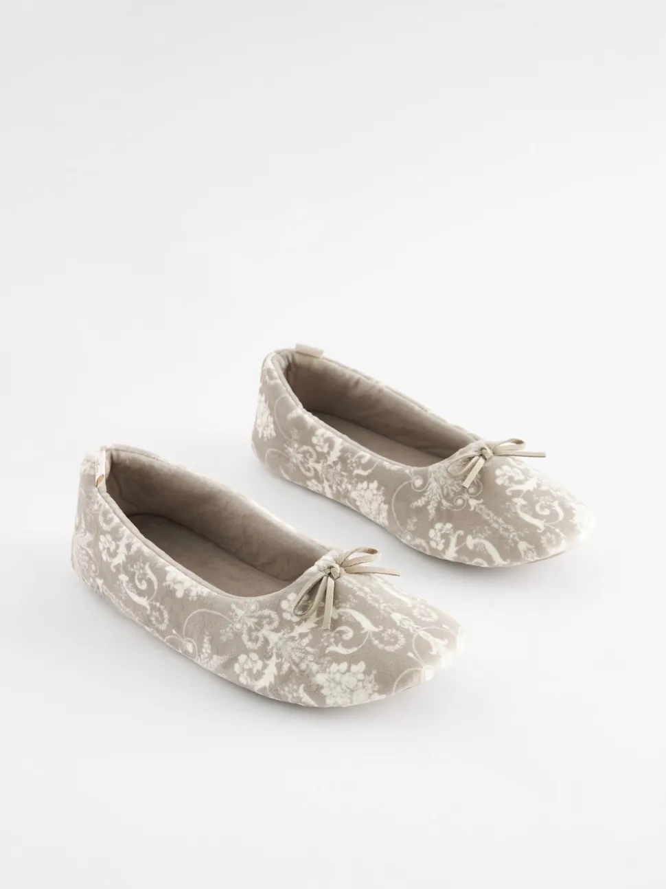 Nertsgrijs/bruin - Laura Ashley ballerina pantoffels