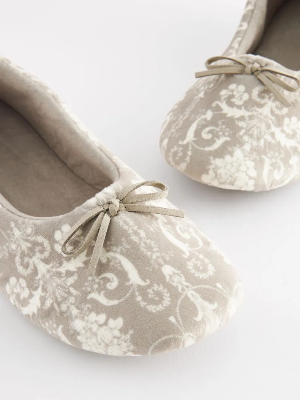 Nertsgrijs/bruin - Laura Ashley ballerina pantoffels
