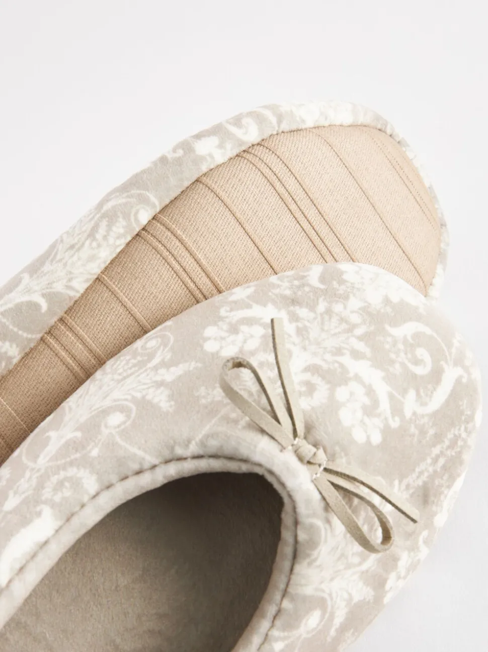 Nertsgrijs/bruin - Laura Ashley ballerina pantoffels