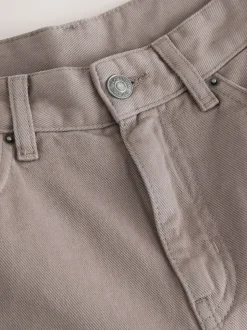Nertsgrijs/bruin - Palazzo-jeans met hoge taille en wijde pijpen
