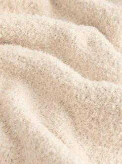 Neutraal - Cosy V-Neck Long Sleeve Teddy Bear Jumper