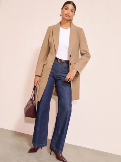 Neutraal - Friends Like These Tailored Mid Length Single Breasted Coat
