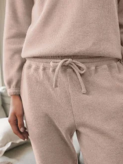 Neutraal - Gezellige pyjama met wafeldessin en lange mouwen