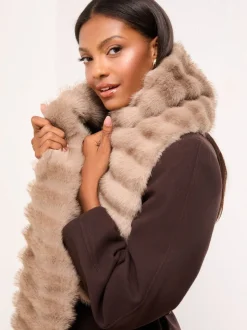 Neutraal - Lipsy Faux Fur Scarf