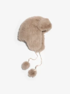 Neutraal - Lipsy Faux Fur Trapper Hat with Poms