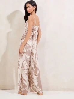 Neutraal - Lipsy Palm Printed Jumpsuit