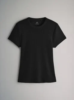 Neutraal - The Set 5 Pack Korte Mouw Geribd T-shirt