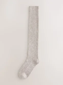 Neutraal - Thermal Wool Blend Knee High Socks 2 Pack With Silk