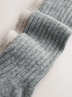 Neutraal - Thermal Wool Blend Knee High Socks 2 Pack With Silk