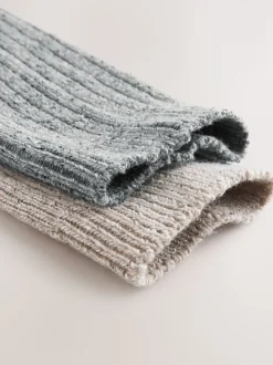 Neutraal - Thermal Wool Blend Knee High Socks 2 Pack With Silk