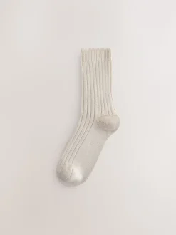 Neutraal - Warm Handle Ribbed Ankle Socks 3 Pack