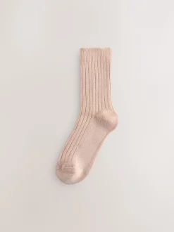 Neutraal - Warm Handle Ribbed Ankle Socks 3 Pack