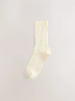 Neutraal - Warm Handle Ribbed Ankle Socks 3 Pack