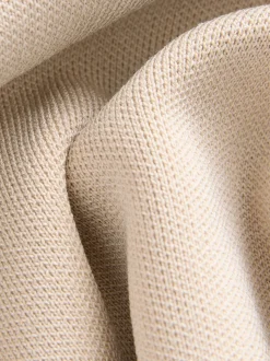 Neutraal kiezelkleurig - Mooi gilet met knoopsluiting en ronde hals