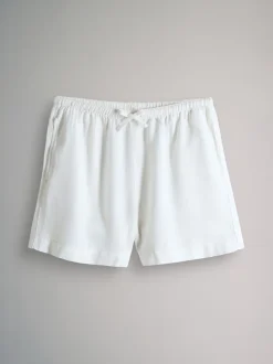 Neutraal/rood - The Set - Pull-on short met linnen