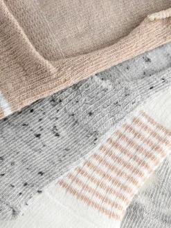 Neutral/Grey animal and stripe - 4 Paar sneaker-footsies