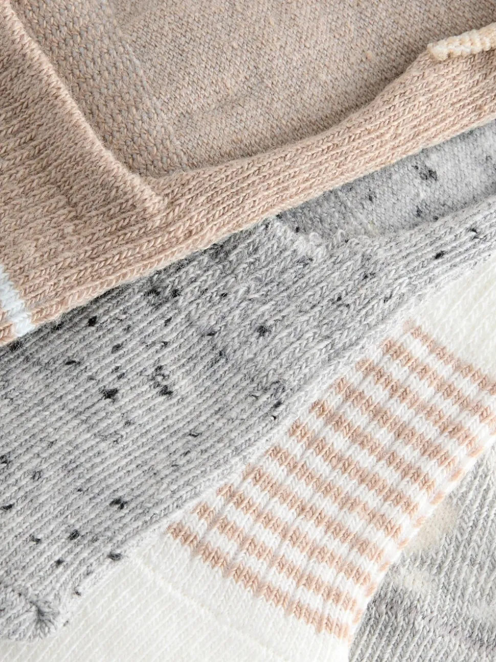 Neutral/Grey animal and stripe - 4 Paar sneaker-footsies