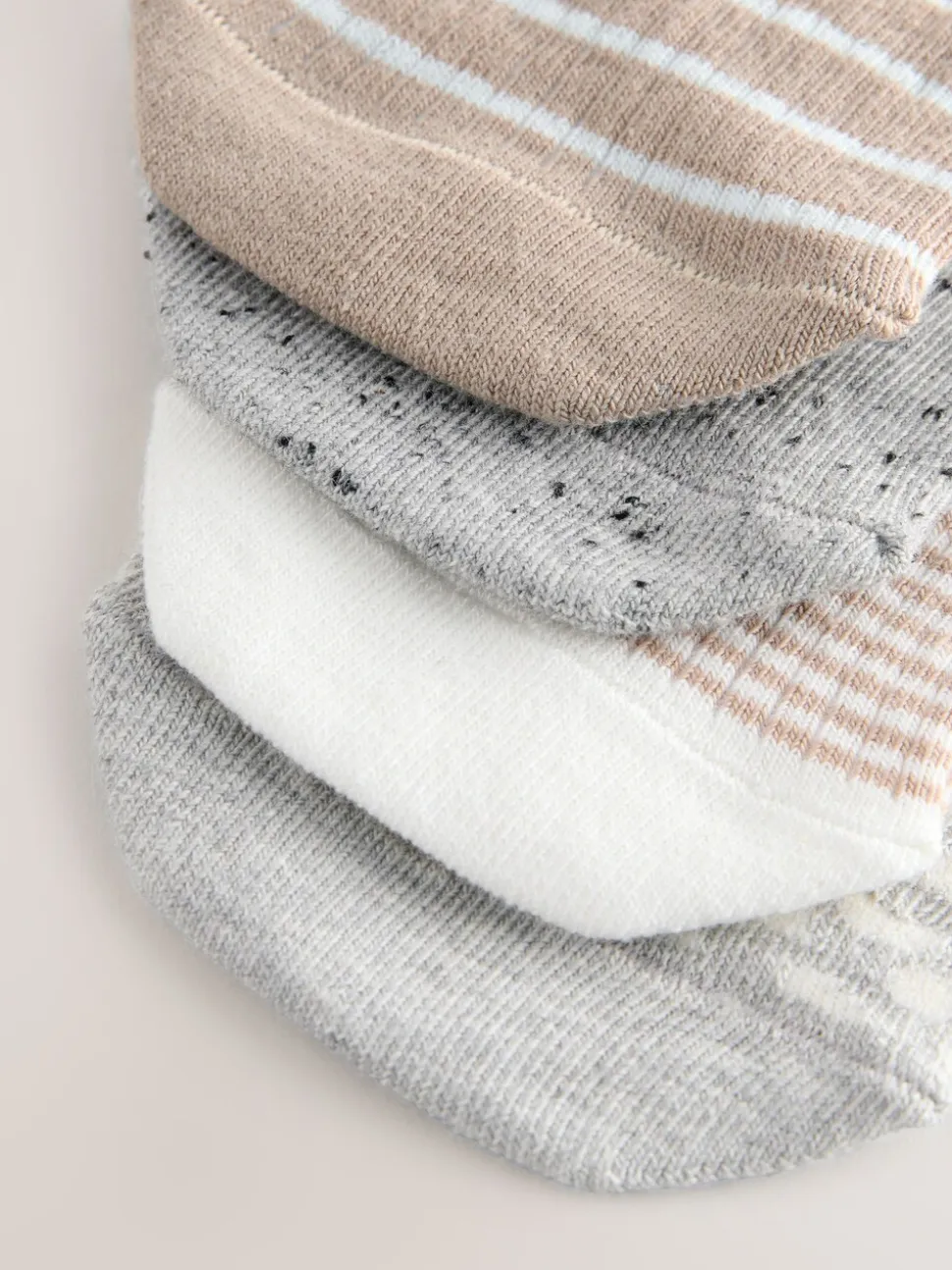 Neutral/Grey animal and stripe - 4 Paar sneaker-footsies