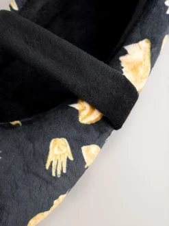 Never Fully Dressed Charm Velour Mary Jane Slippers