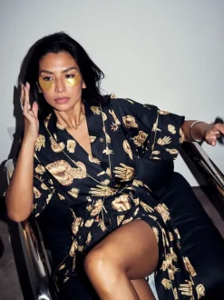 Never Fully Dressed Charm Satin Robe