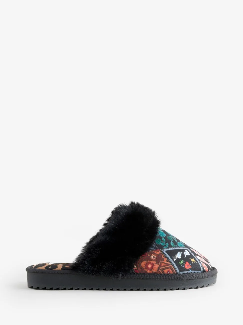 Never Fully Dressed Quilted Faux Fur Lined Mule Slippers