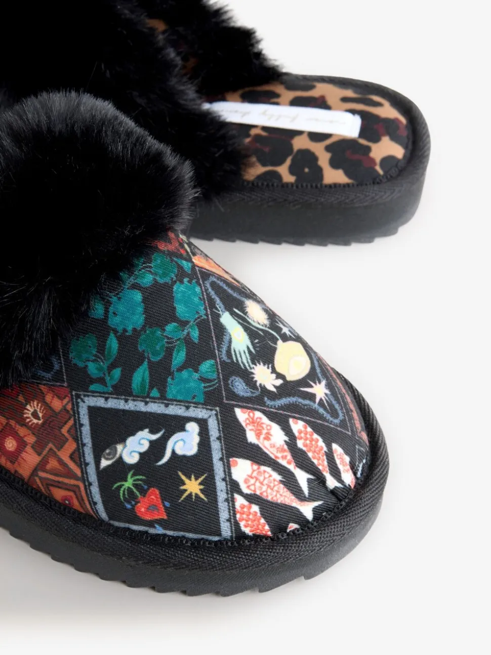 Never Fully Dressed Quilted Faux Fur Lined Mule Slippers