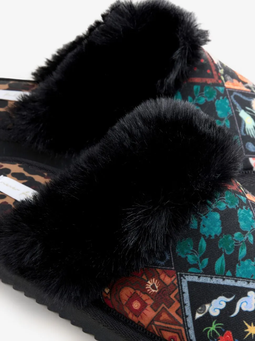 Never Fully Dressed Quilted Faux Fur Lined Mule Slippers
