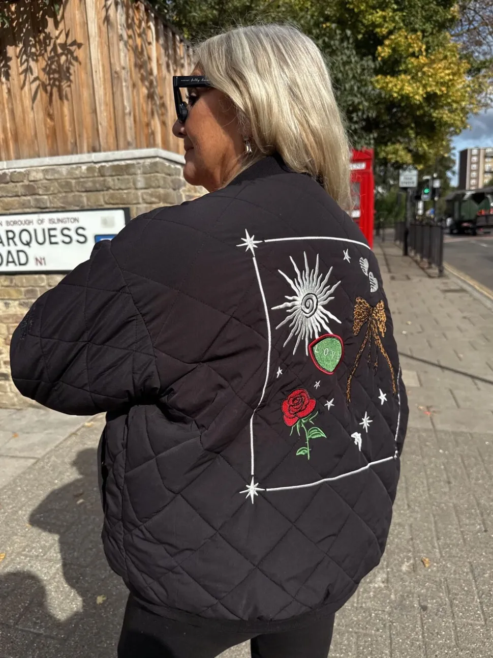Never Fully Dressed Quilted Fur Lined Bomber Jacket