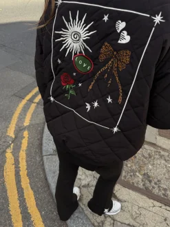 Never Fully Dressed Quilted Fur Lined Bomber Jacket