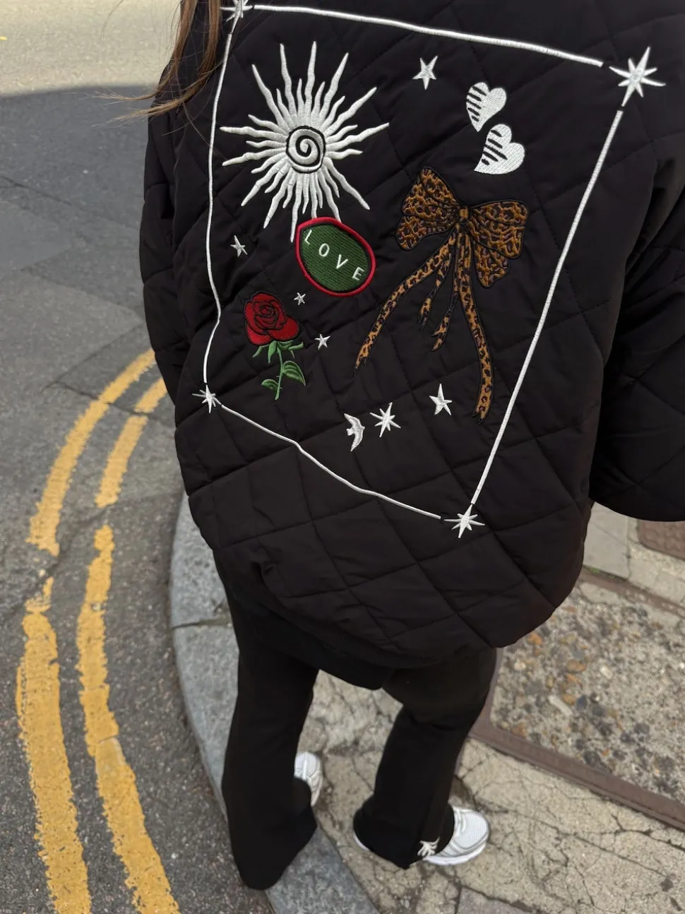 Never Fully Dressed Quilted Fur Lined Bomber Jacket