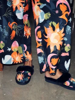 Never Fully Dressed Quilted Faux Fur Lined Mule Slippers