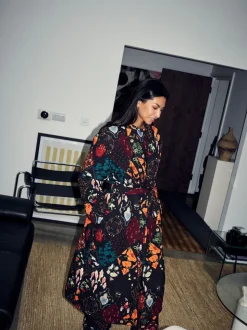 Never Fully Dressed Quilted Robe with Faux Fur Lining