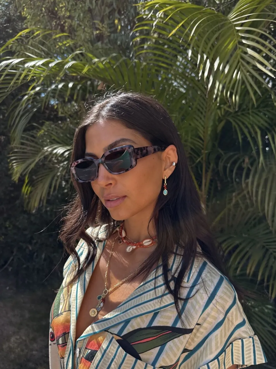 Never Fully Dressed Rectangle Tortoiseshell Sunglasses