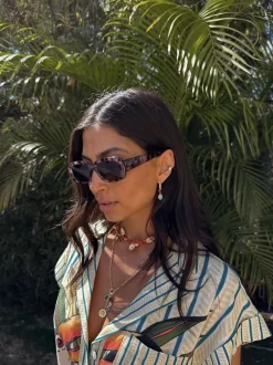 Never Fully Dressed Rectangle Tortoiseshell Sunglasses