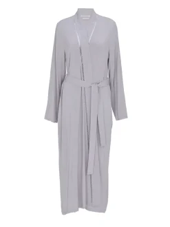 Nora Rose Jersey Lace Insert Long Sleeve Dressing Gown