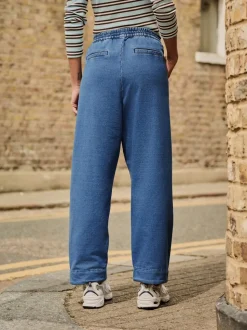 Normaal blauw - Denim Jersey Broeken met Barrel jeans