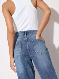 Normaal blauw - Friends Like These X Lucy Mecklenburgh alledaagse jeans met wijde pijpen