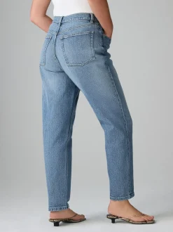 Normaal blauw - Hourglass comfortabele mom jeans met stretch en stretch