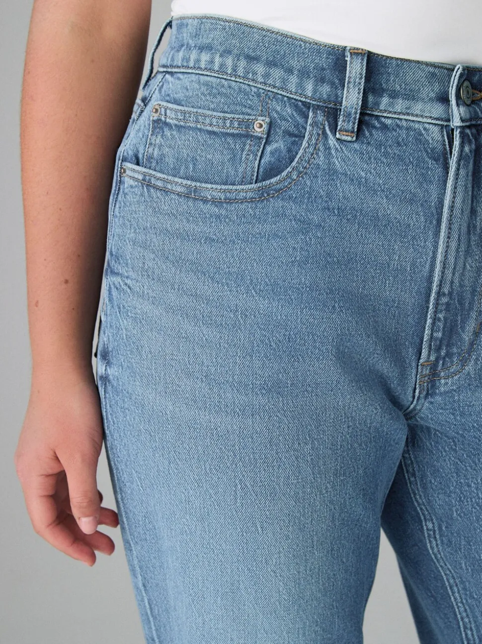 Normaal blauw - Hourglass comfortabele mom jeans met stretch en stretch