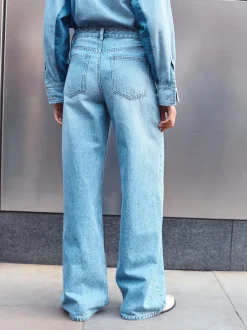 Normaal blauw - Jeans met wijde pijpen