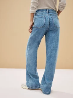 Normaal blauw - Jeans met wijde pijpen