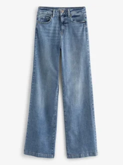 Normaal blauw - Jeans met wijde pijpen