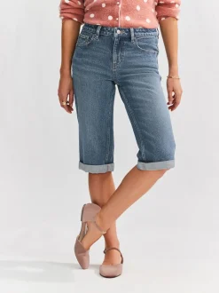 Normaal blauw - Knielange Bermuda denim shorts
