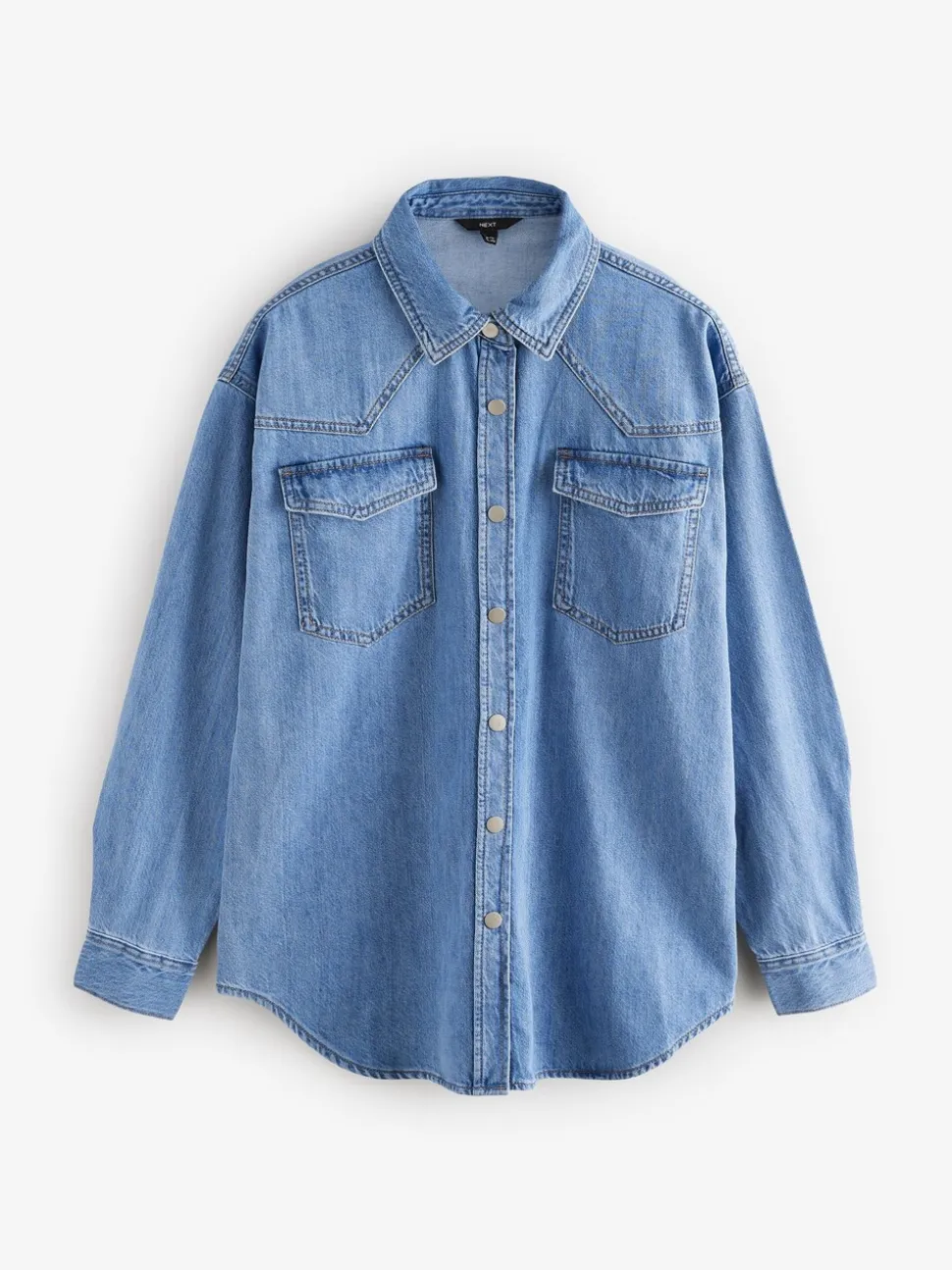 Normaal blauw - Oversized denim overhemd