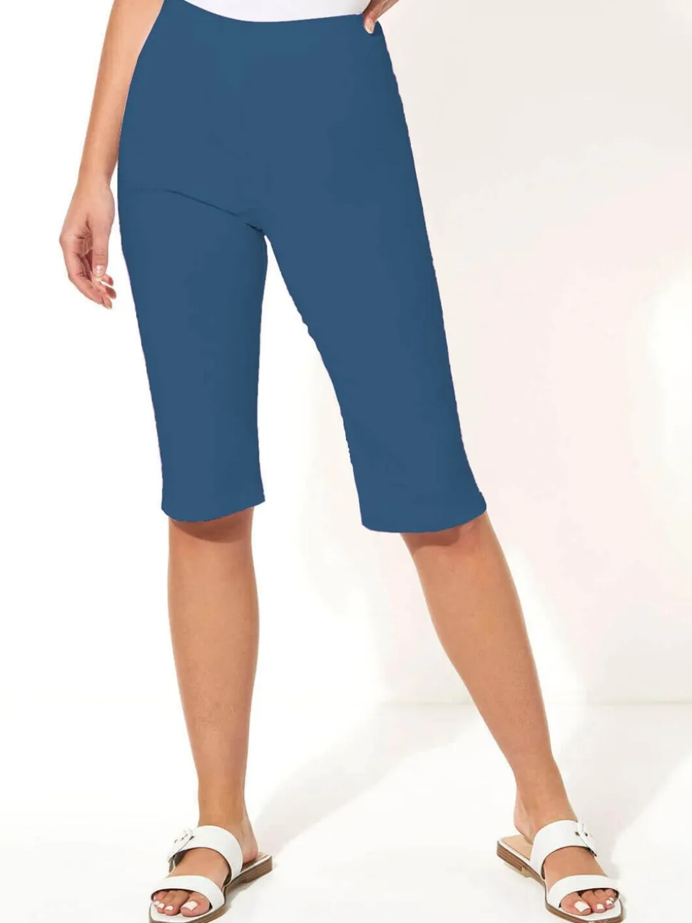 Normaal blauw - Roman - Knielange stretchshort
