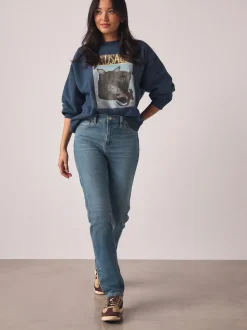Normaal blauw - Slim Mid Rise Stretch Jeans
