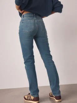 Normaal blauw - Slim Mid Rise Stretch Jeans