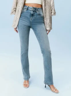 Normaal blauw - Superzachte bootcut-jeans